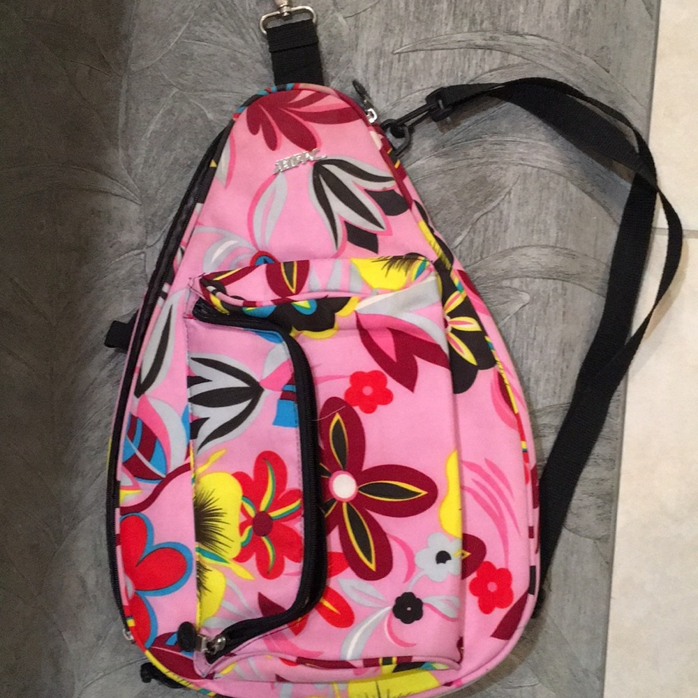 Flowered racquet carrier